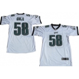 Nike Philadelphia Eagles #58 Trent Cole White Elite Jersey