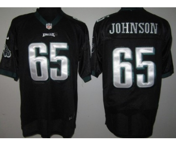 Nike Philadelphia Eagles #65 Lane Johnson Black Elite Jersey