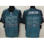 Nike Philadelphia Eagles #65 Lane Johnson Drift Fashion Green Elite Jersey