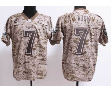 Nike Philadelphia Eagles #7 Michael Vick 2013 USMC Camo Elite Jersey