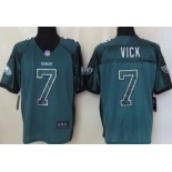 Nike Philadelphia Eagles #7 Michael Vick Drift Fashion Green Elite Jersey