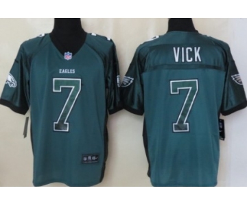 Nike Philadelphia Eagles #7 Michael Vick Drift Fashion Green Elite Jersey