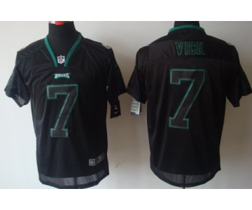 Nike Philadelphia Eagles #7 Michael Vick Lights Out Black Elite Jersey