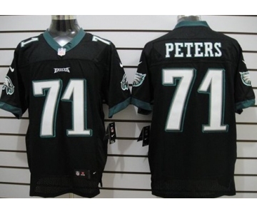 Nike Philadelphia Eagles #71 Jason Peters Black Elite Jersey