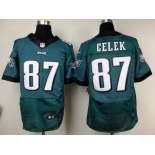 Nike Philadelphia Eagles #87 Brent Celek 2014 Dark Green Elite Jersey