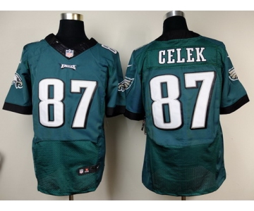 Nike Philadelphia Eagles #87 Brent Celek 2014 Dark Green Elite Jersey