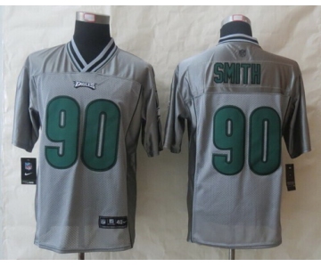 Nike Philadelphia Eagles #90 Marcus Smith 2013 Gray Vapor Elite Jersey