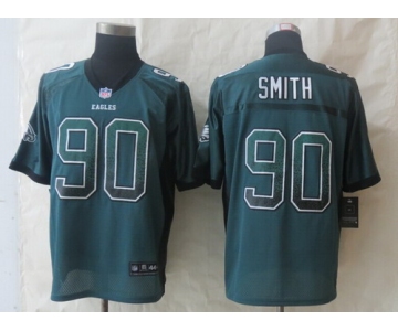 Nike Philadelphia Eagles #90 Marcus Smith Drift Fashion Dark Green Elite Jersey