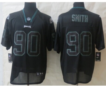 Nike Philadelphia Eagles #90 Marcus Smith Lights Out Black Elite Jersey