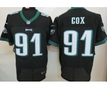 Nike Philadelphia Eagles #91 Fletcher Cox Black Elite Jersey