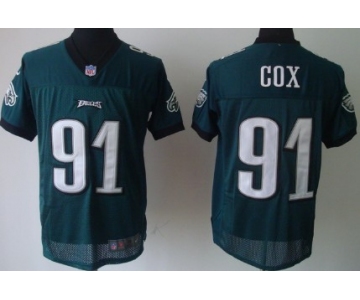 Nike Philadelphia Eagles #91 Fletcher Cox Dark Green Elite Jersey