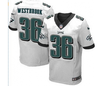 Philadelphia Eagles #36 Brian Westbrook White Retired Player NFL Nike Elite Jersey