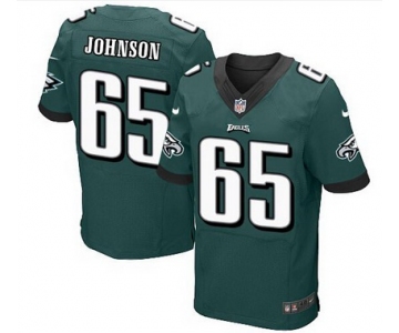 Philadelphia Eagles #65 Lane Johnson Midnight Green Team Color NFL Nike Elite Jersey