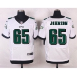 Philadelphia Eagles #65 Lane Johnson White Road NFL Nike Elite Jersey