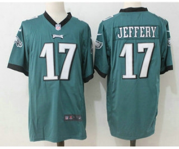 Men's Philadelphia Eagles #17 Alshon Jeffery Midnight Green Team Color Stitched NFL Nike Game Jersey