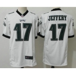 Men's Philadelphia Eagles #17 Alshon Jeffery White Road Stitched NFL Nike Game Jersey