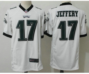 Men's Philadelphia Eagles #17 Alshon Jeffery White Road Stitched NFL Nike Game Jersey