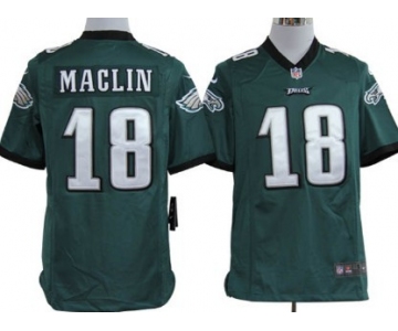 Nike Philadelphia Eagles #18 Jeremy Maclin Dark Green Game Jersey