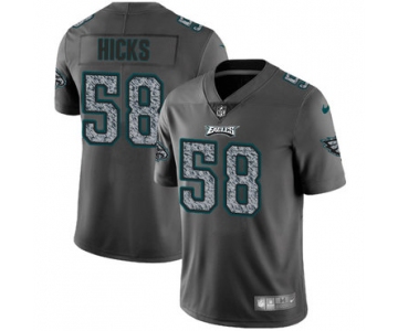 Nike Philadelphia Eagles #58 Jordan Hicks Gray Static Men's NFL Vapor Untouchable Game Jersey