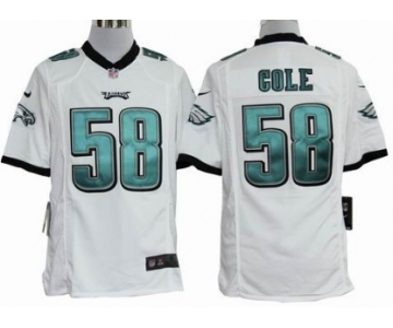 Nike Philadelphia Eagles #58 Trent Cole White Game Jersey