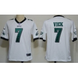 Nike Philadelphia Eagles #7 Michael Vick White Game Jersey
