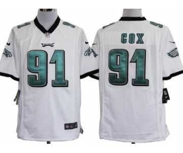 Nike Philadelphia Eagles #91 Fletcher Cox White Game Jersey