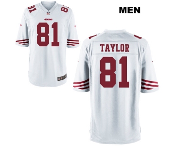 Mens Nike San Francisco 49ers #81 Trent Taylor Stitched  White Game Football Jersey