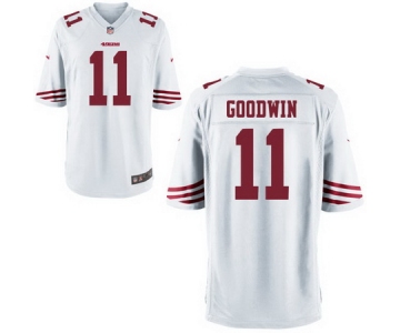 Men's San Francisco 49ers #11 Marquise Goodwin White Road Stitched NFL Nike Game Jersey