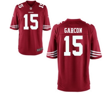 Men's San Francisco 49ers #15 Pierre Garcon Scarlet Red Team Color Stitched NFL Nike Game Jersey