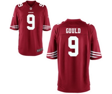 Men's San Francisco 49ers #9 Robbie Gould Scarlet Red Team Color Stitched NFL Nike Game Jersey