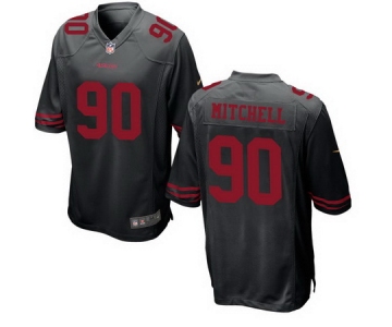 Men's San Francisco 49ers #90 Earl Mitchell Black Alternate Stitched NFL Nike Game Jersey