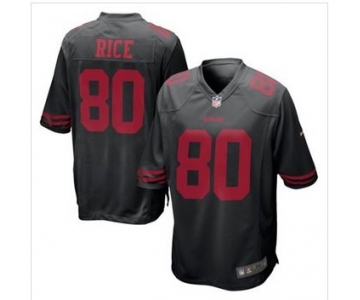 New San Francisco 49ers #80 Jerry Rice Black Alternate Game Jersey