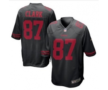 New San Francisco 49ers #87 Dwight Clark Black Alternate Game Jersey