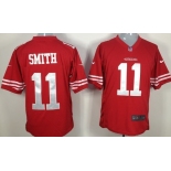 Nike San Francisco 49ers #11 Alex Smith Red Game Jersey
