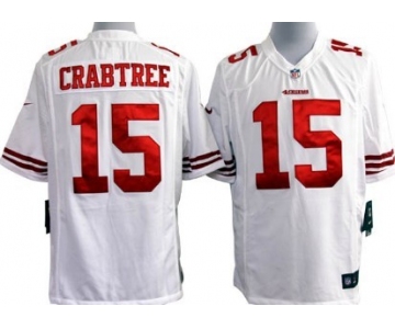 Nike San Francisco 49ers #15 Michael Crabtree White Game Jersey