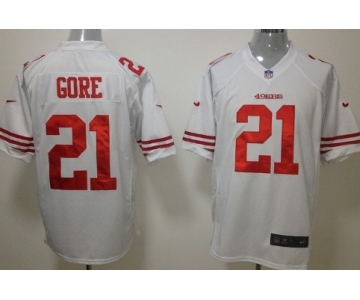 Nike San Francisco 49ers #21 Frank Gore White Game Jersey