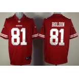Nike San Francisco 49ers #81 Anquan Boldin Red Game Jersey