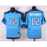 Men's Tennessee Titans #12 Charlie Whitehurst Light Blue Team Color NFL Nike Elite Jersey