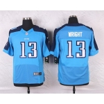 Men's Tennessee Titans #13 Kendall Wright Light Blue Team Color NFL Nike Elite Jersey