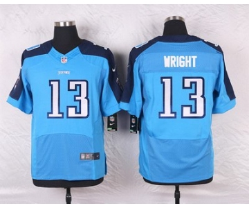 Men's Tennessee Titans #13 Kendall Wright Light Blue Team Color NFL Nike Elite Jersey