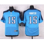 Men's Tennessee Titans #15 Justin Hunter Light Blue Team Color NFL Nike Elite Jersey