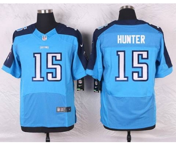 Men's Tennessee Titans #15 Justin Hunter Light Blue Team Color NFL Nike Elite Jersey