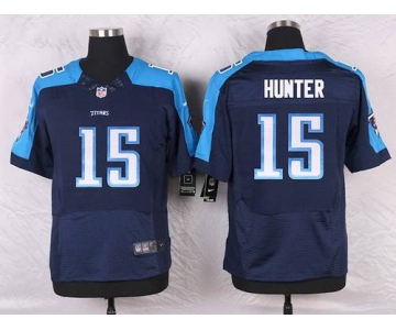 Men's Tennessee Titans #15 Justin Hunter Navy Blue Alternate NFL Nike Elite Jersey