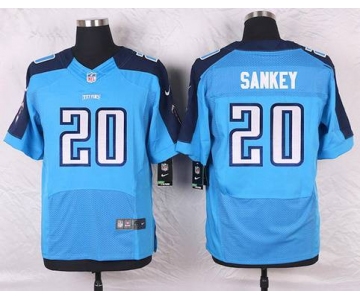 Men's Tennessee Titans #20 Bishop Sankey Light Blue Team Color NFL Nike Elite Jersey