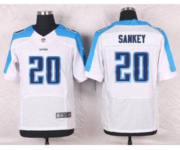 Men's Tennessee Titans #20 Bishop Sankey White Road NFL Nike Elite Jersey