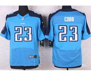 Men's Tennessee Titans #23 David Cobb Light Blue Team Color NFL Nike Elite Jersey