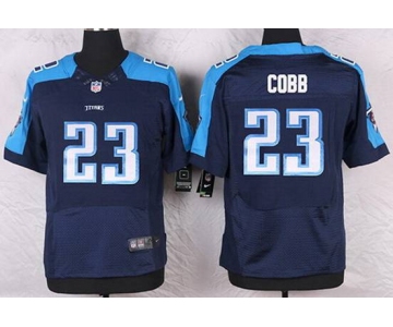 Men's Tennessee Titans #23 David Cobb Navy Blue Alternate NFL Nike Elite Jersey