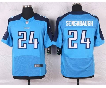 Men's Tennessee Titans #24 Coty Sensabaugh Light Blue Team Color NFL Nike Elite Jersey