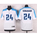 Men's Tennessee Titans #24 Coty Sensabaugh White Road NFL Nike Elite Jersey