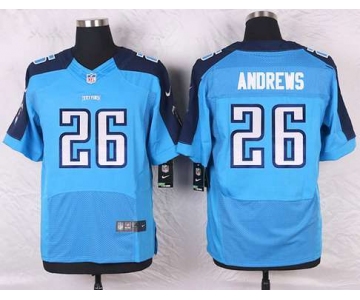 Men's Tennessee Titans #26 Antonio Andrews Light Blue Team Color NFL Nike Elite Jersey